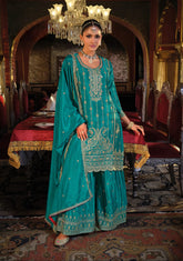 Regal Bloom Designer Sharara Set LXSR0113
